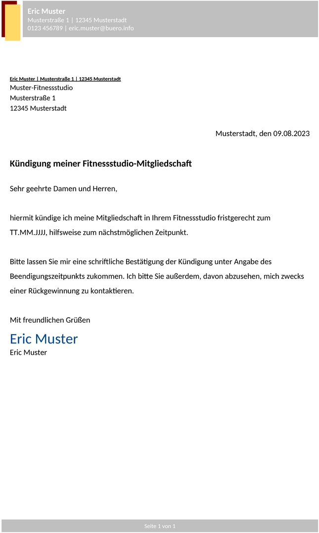 kuendigung-fitnessstudio-vorlage