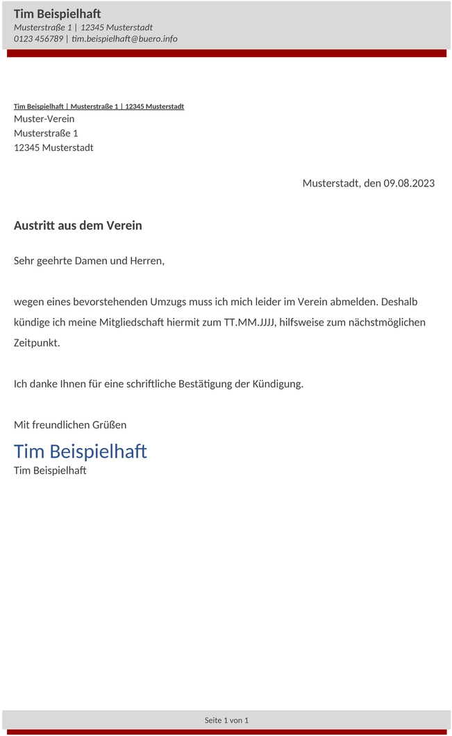 kuendigung-fussballverein-vorlage