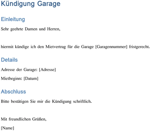 kuendigung-garage-mietvertrag-fristgerecht-kündigen