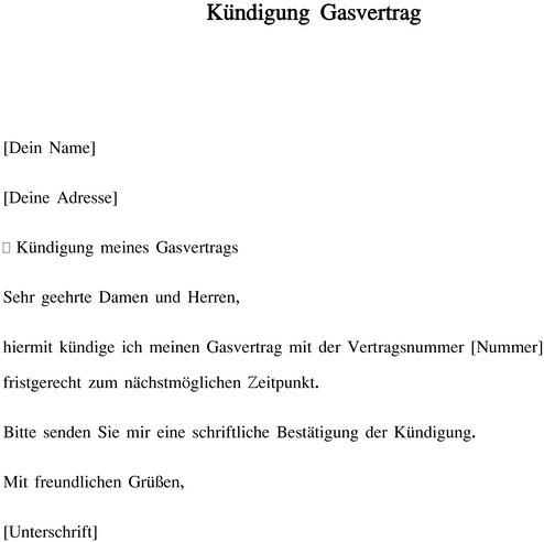 kuendigung-gasvertrag-fristgerecht-kostenlos-vorlage