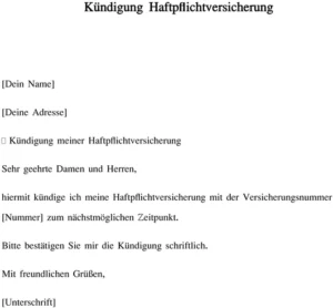 kuendigung-haftpflichtversicherung-vorlage
