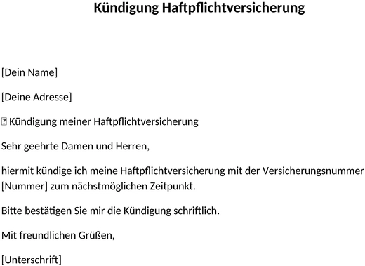 kuendigung-haftpflichtversicherung