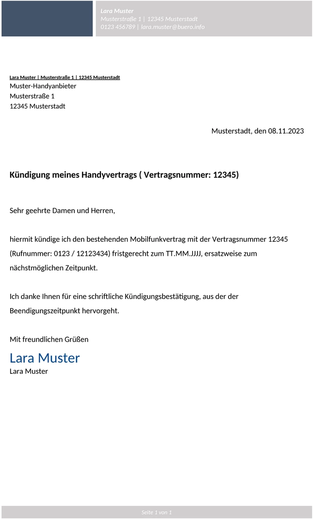 kuendigung-handyvertrag-muster