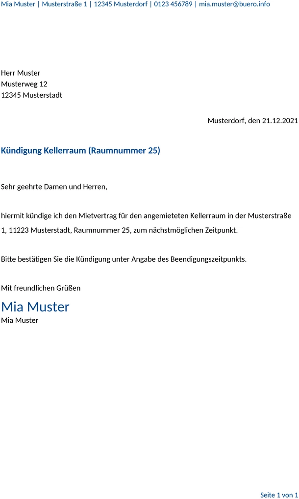 kuendigung-kellerraum-vorlage