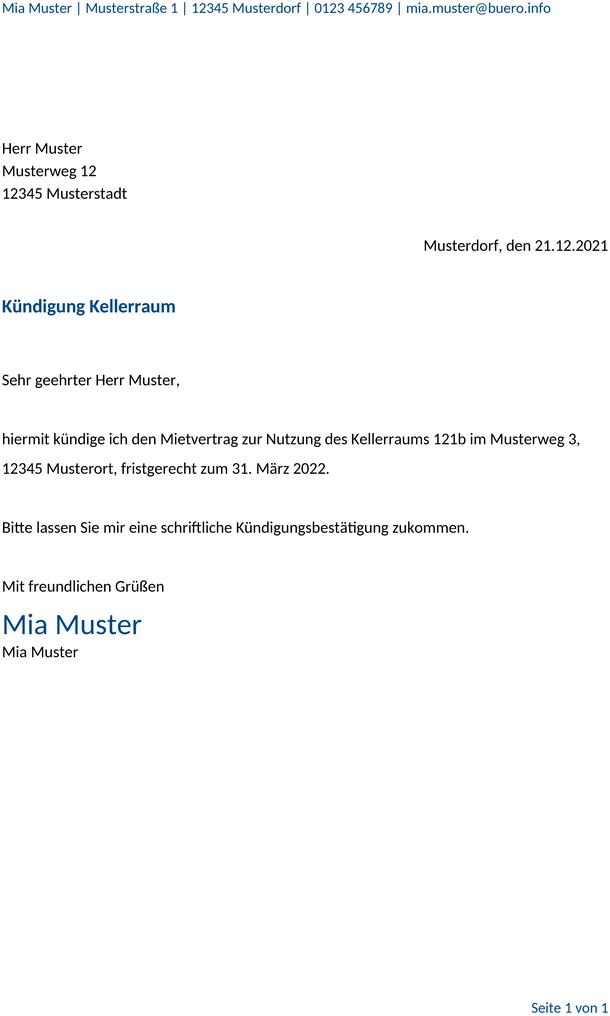 kuendigung-kellerraum-vorlage