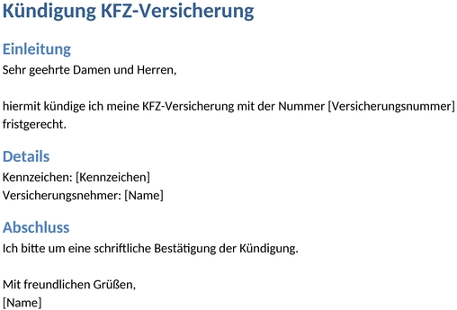 kuendigung-kfz-versicherung
