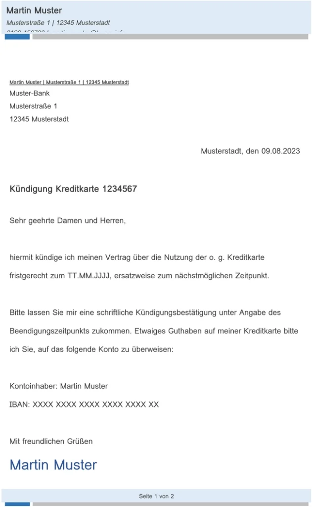 kuendigung-kreditkarte-muster-vorlage