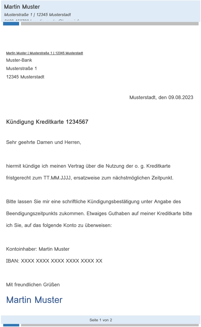 kuendigung-kreditkarte-muster-vorlage