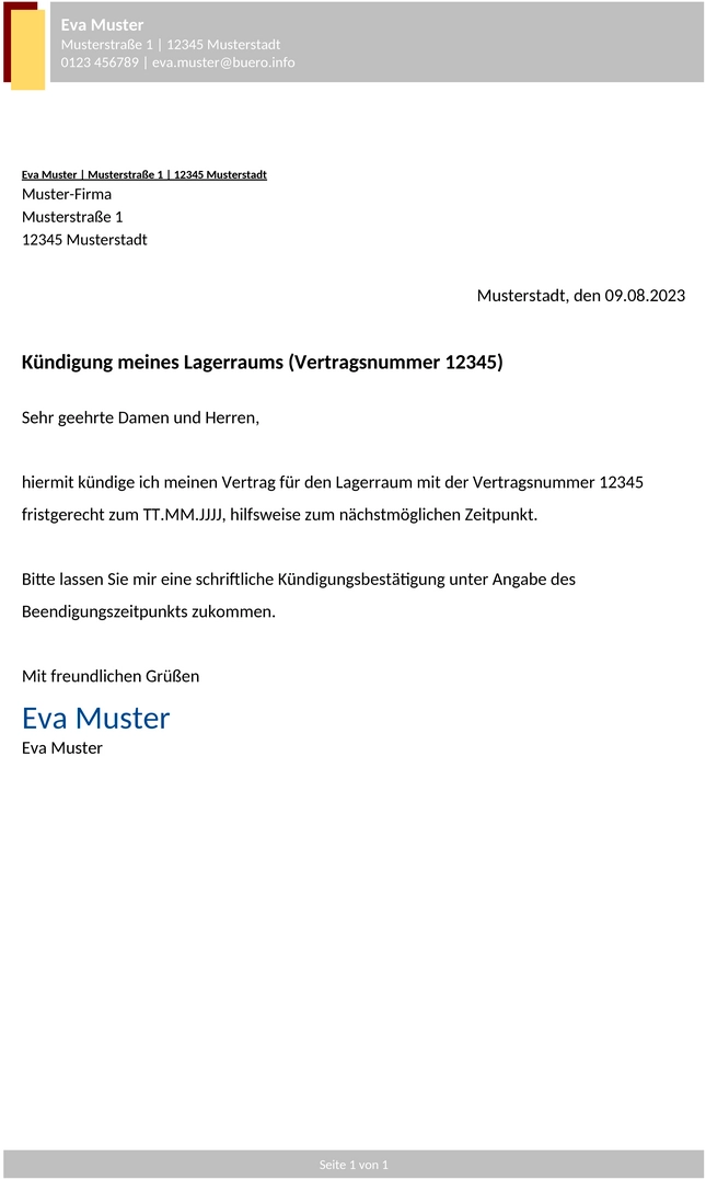 kuendigung-lagerraum-vorlage