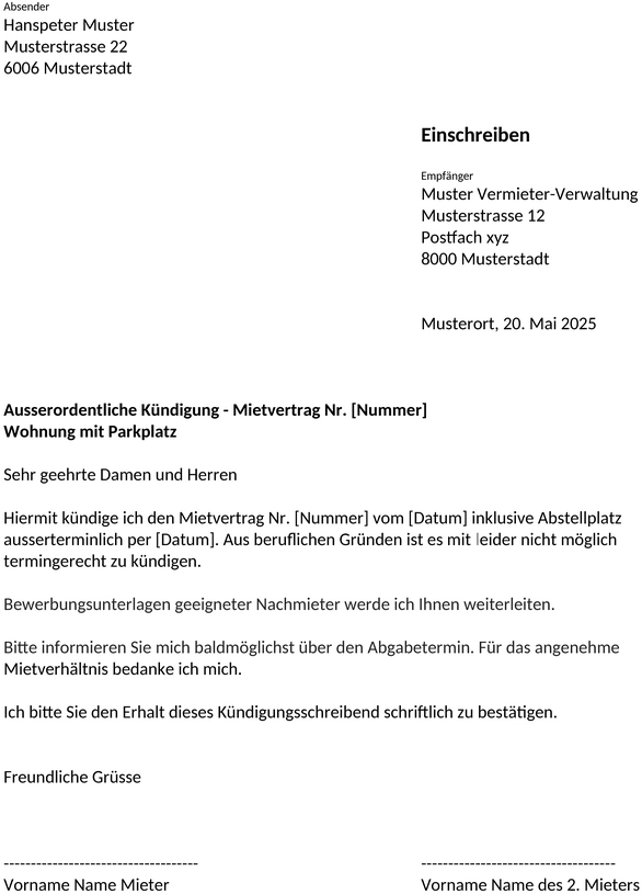 kuendigung-mietvertrag-ausserordentlich