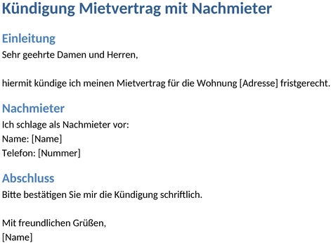 kuendigung-mietvertrag-nachmieter