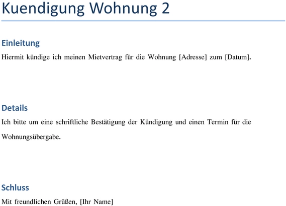 kuendigung-mietvertrag-wohnung-auszug-vorlage