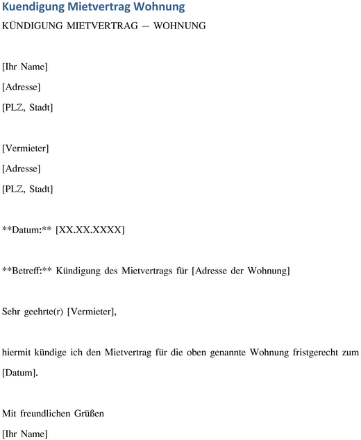 kuendigung-mietvertrag-wohnung-fristgerecht-vorlage-erstellen