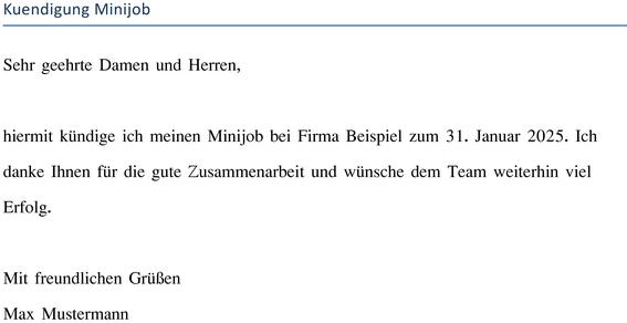 kuendigung-minijob-vorlage-entschlossen-einfach-klar-gestaltet