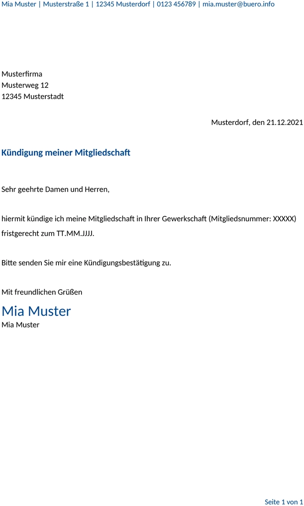 kuendigung-mitgliedschaft-gewerkschaft