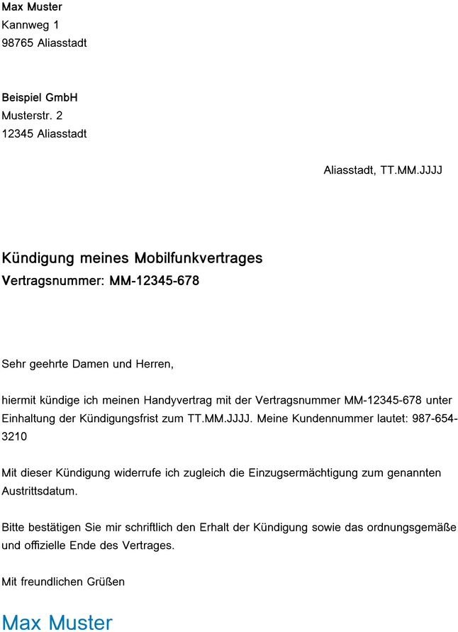 kuendigung-mobilfunkvertrag-vorlage