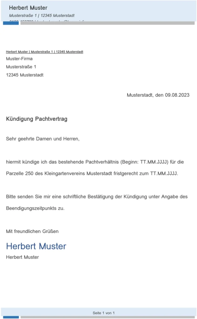 kuendigung-pachtvertrag-muster