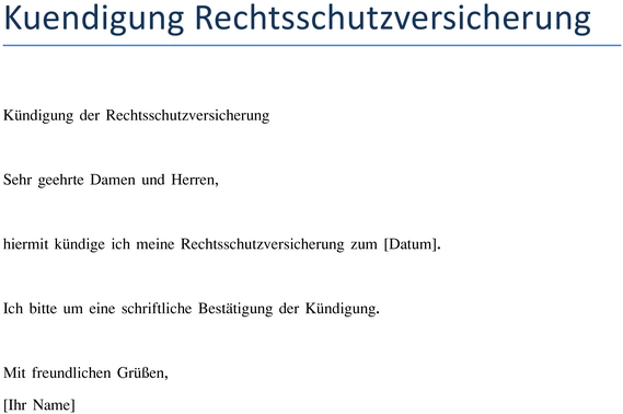 kuendigung-rechtsschutzversicherung-vorlage-erstellen-unterlagen-verwenden