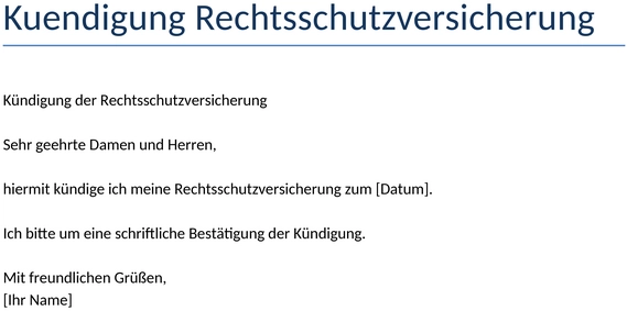 kuendigung-rechtsschutzversicherung