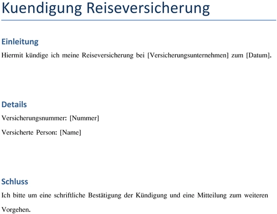 kuendigung-reiseversicherung-vorlage-unterlagen-erstellen