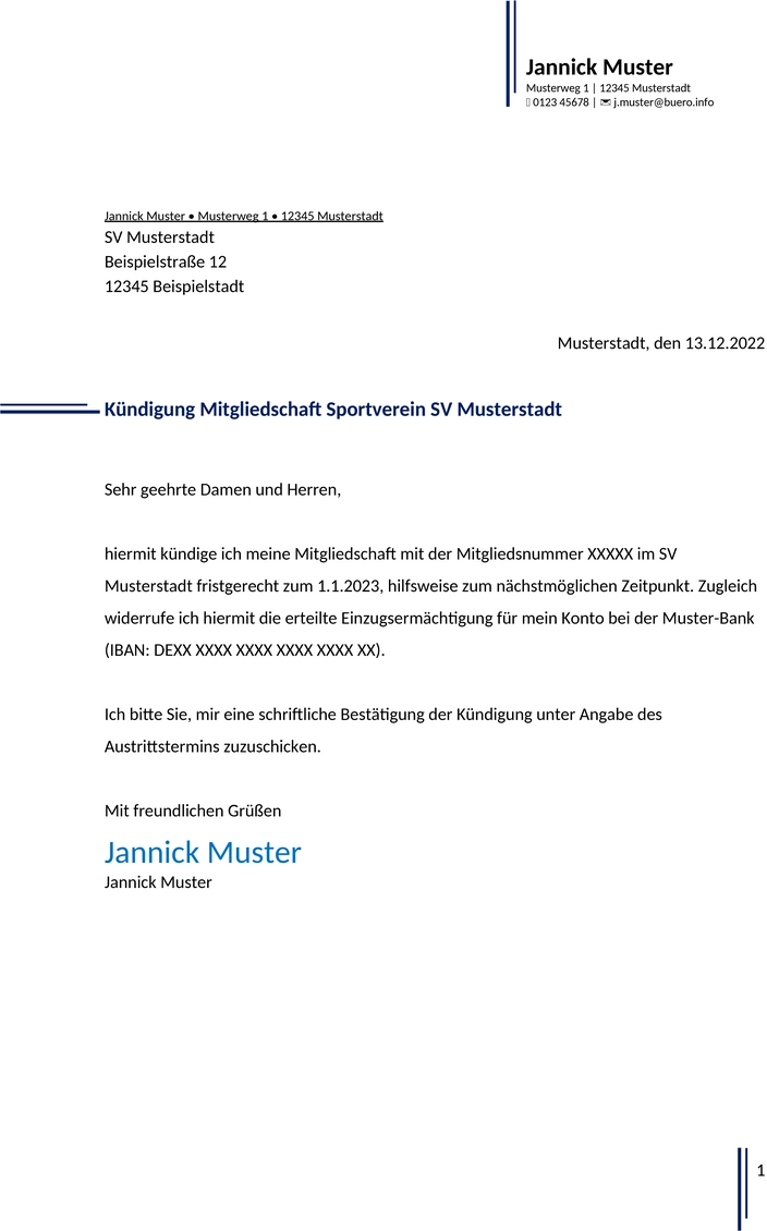 kuendigung-sportverein-mitgliedschaft