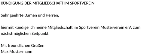 kuendigung-sportverein-vorlage