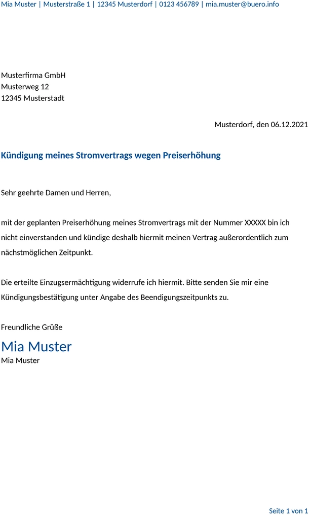 kuendigung-strom-preiserhoehung