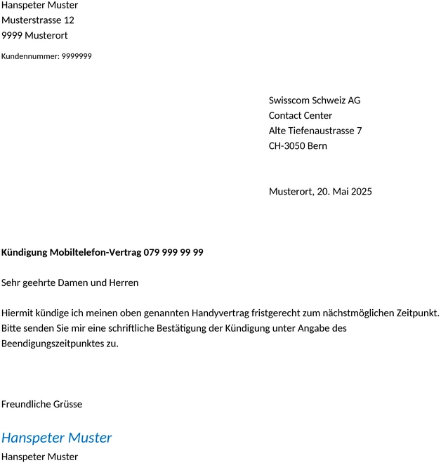 kuendigung-swisscom-muster