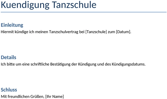 kuendigung-tanzschule