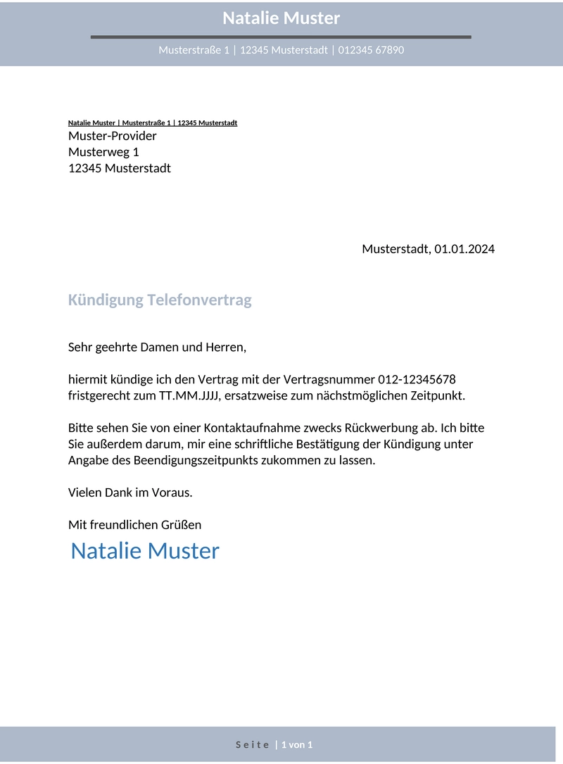 kuendigung-telefonanbieter-vorlage