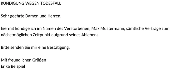 kuendigung-todesfall