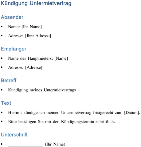kuendigung-untermietvertrag-gestalten-mit-vorlage