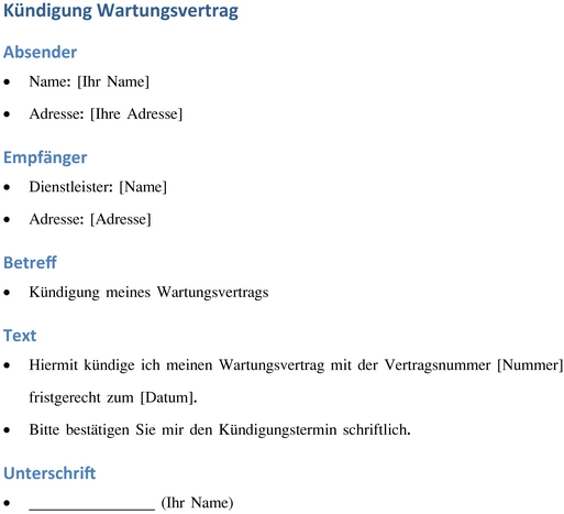 kuendigung-wartungsvertrag-vorlage-fuer-rechtliche-dokumente