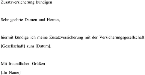 kuendigung-zusatzversicherung-vorlage-erstellen