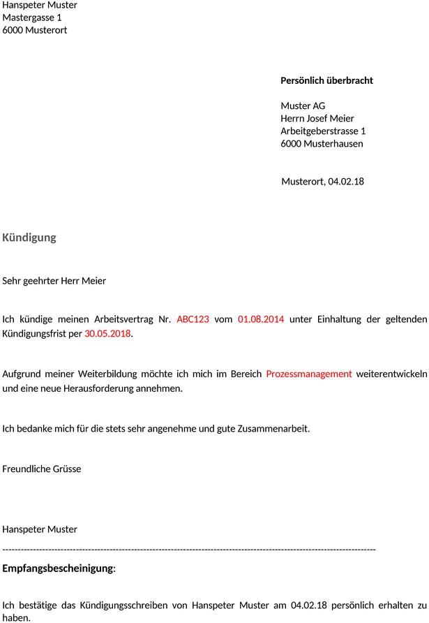 kuendigungsschreiben-arbeitnehmer-schweiz-persoenliche-uebergabe