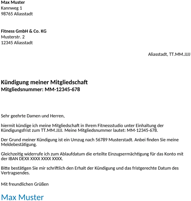 kuendigungsschreiben-fitnessstudio-vorlage