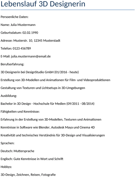 lebenslauf-3d-designerin