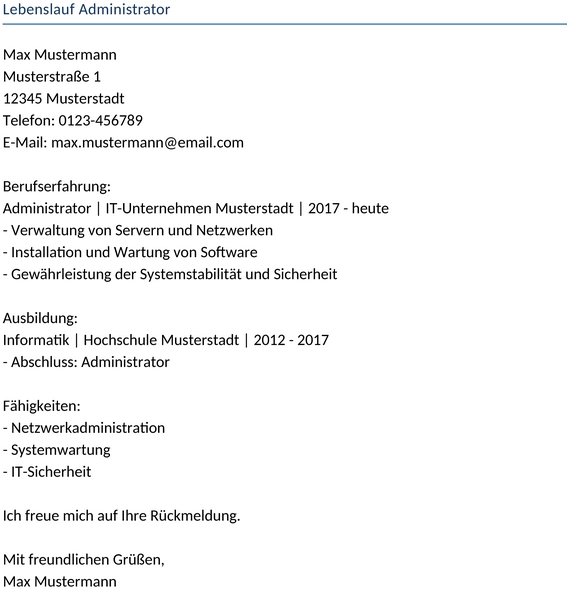 lebenslauf-administrator