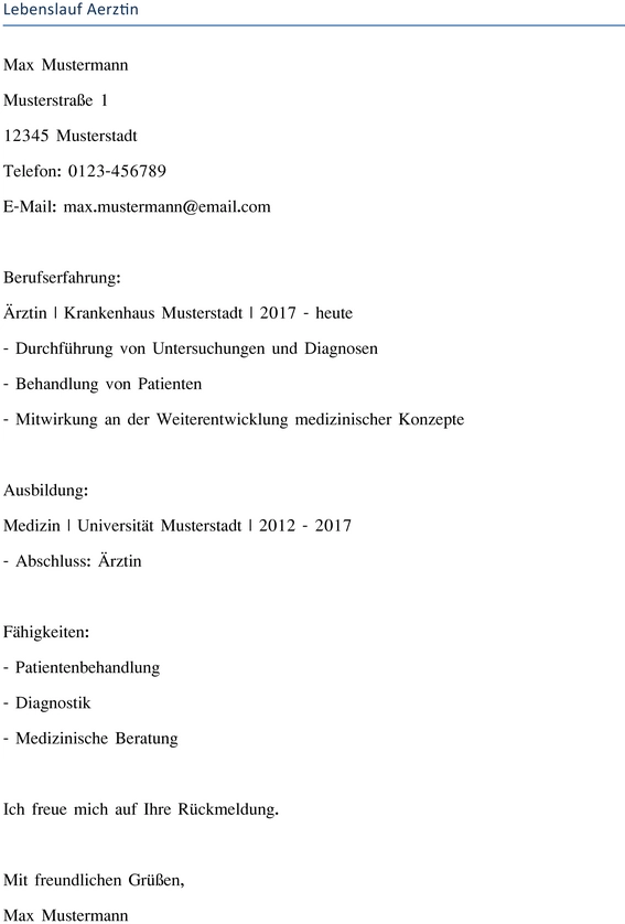 lebenslauf-aerztin-muster-dokument-vorlage