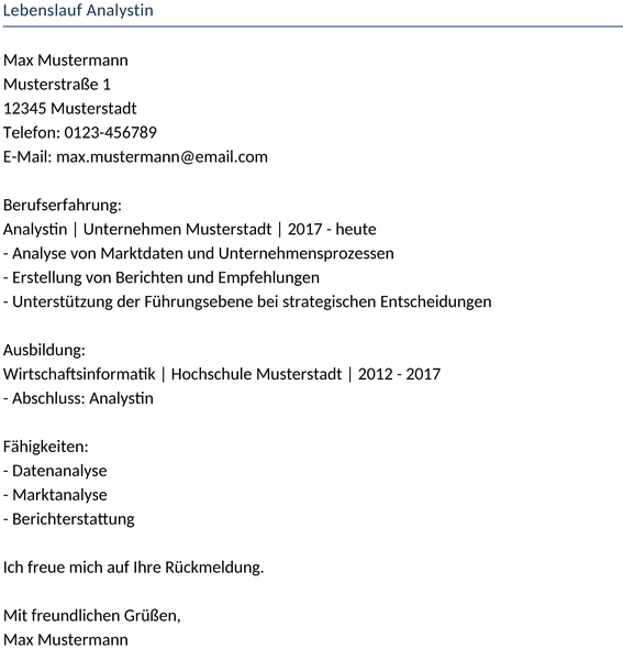 lebenslauf-analystin