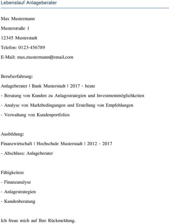 lebenslauf-anlageberater-vorlage
