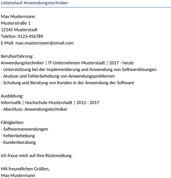 lebenslauf-anwendungstechniker