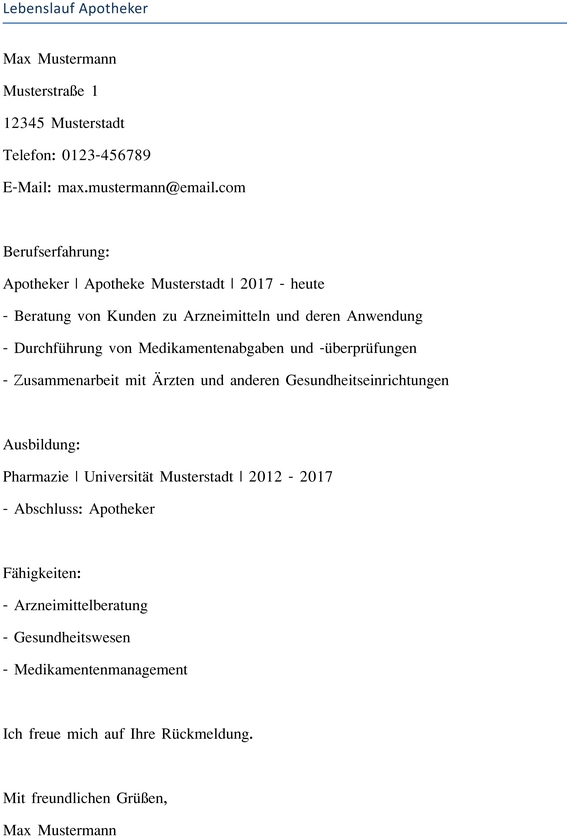 lebenslauf-apotheker-muster-vorlage