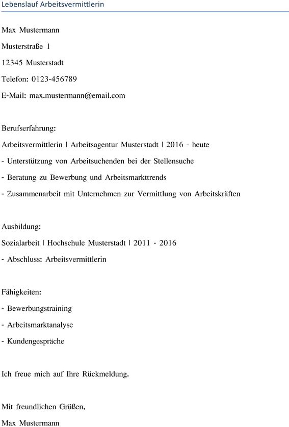 lebenslauf-arbeitsvermittlerin-erstellen-muster-vorlage