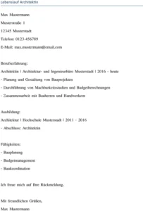 lebenslauf-architektin