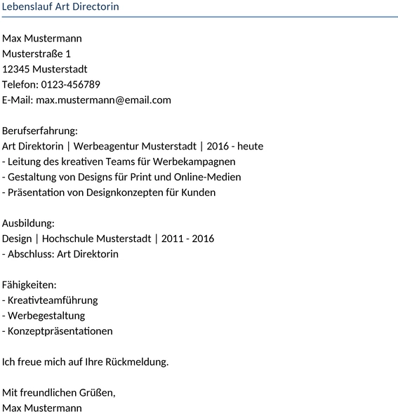 lebenslauf-art-directorin