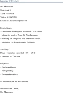 lebenslauf-art-direktorin