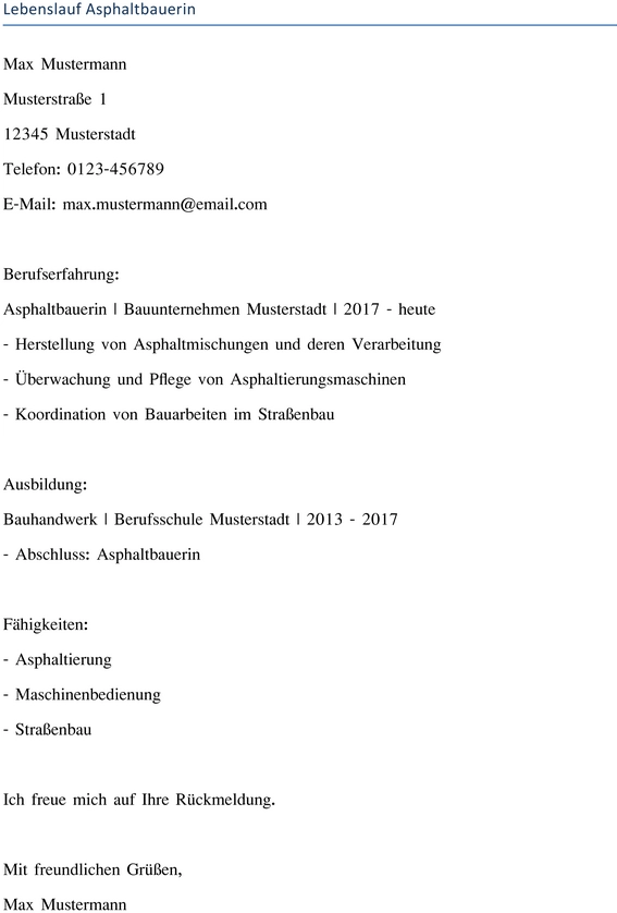 lebenslauf-asphaltbauerin-berufsausbildung-berufserfahrung-qualifikationen