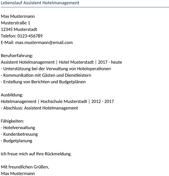 lebenslauf-assistent-hotelmanagement