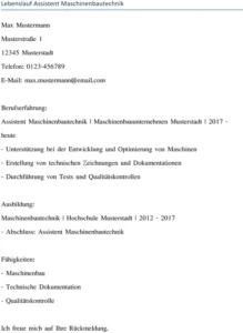 lebenslauf-assistent-maschinenbautechnik